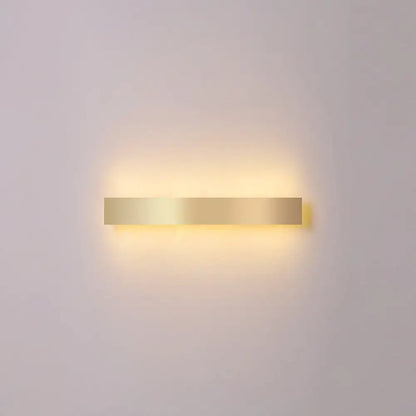 Minimalist gold plated led wall sconce living room bar light