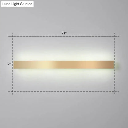Minimalist gold plated led wall sconce living room bar light