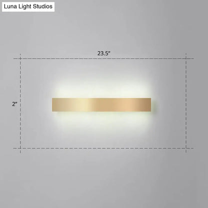 Minimalist gold plated led wall sconce living room bar light