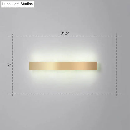 Minimalist gold plated led wall sconce living room bar light