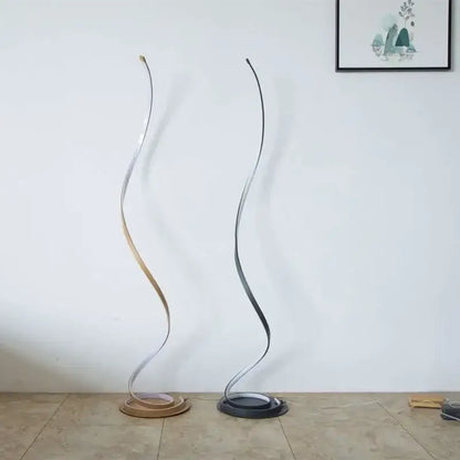 Minimalist gold standing lamp living room warm led light strip