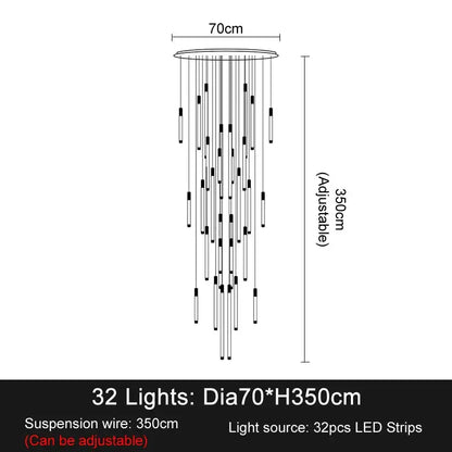 Minimalist gold & white elegant led chandelier for living room