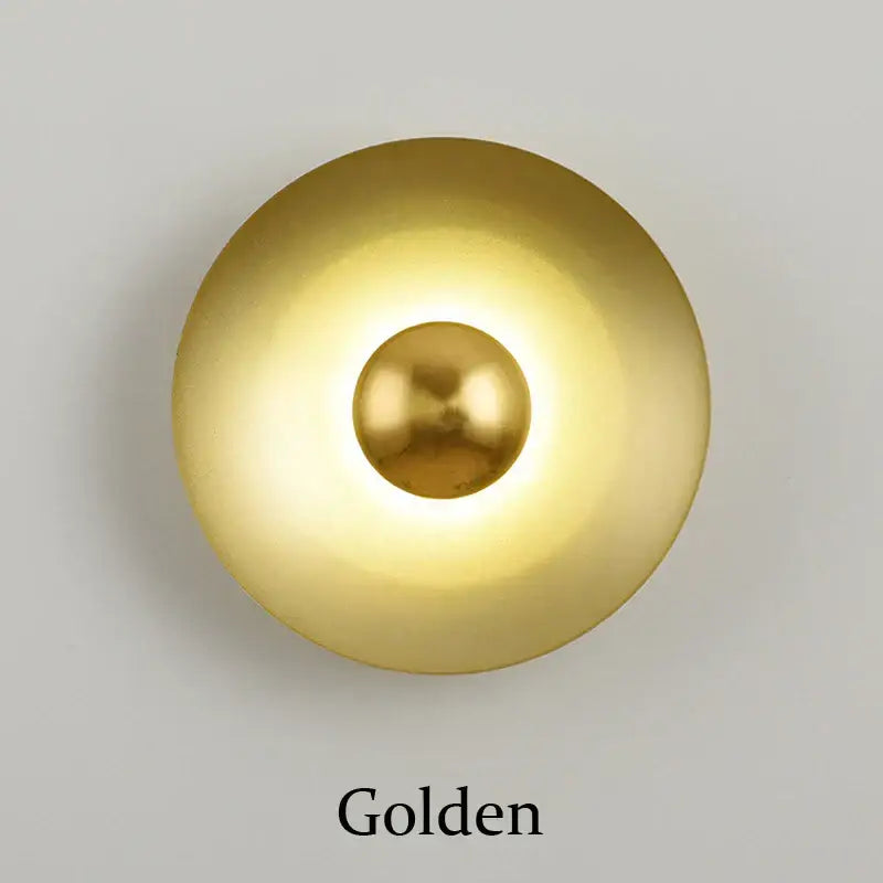 Minimalist golden macaroon led wall lamp bedroom ambient light