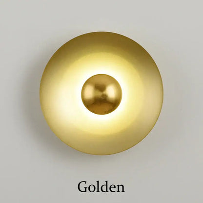 Minimalist golden macaroon led wall lamp bedroom ambient light