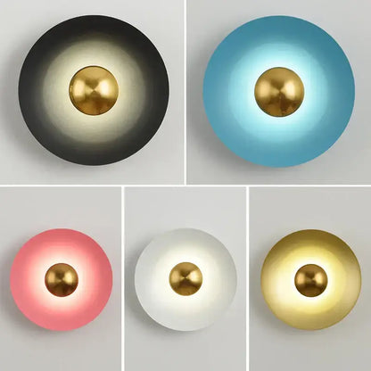 Minimalist golden macaroon led wall lamp bedroom ambient light