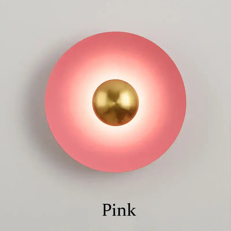 Minimalist golden macaroon led wall lamp bedroom ambient light