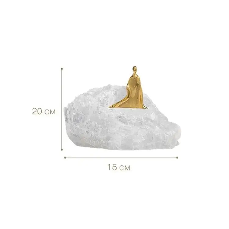 Minimalist golden man sculpture bookends living room home decor