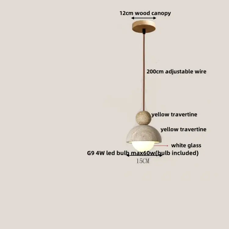 Minimalist gray concrete glass ball pendant light dining room