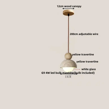 Minimalist gray concrete glass ball pendant light dining room