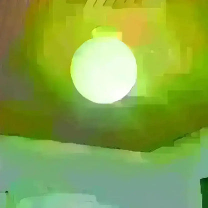 Minimalist green glass spherical sconce light balcony wall lamp