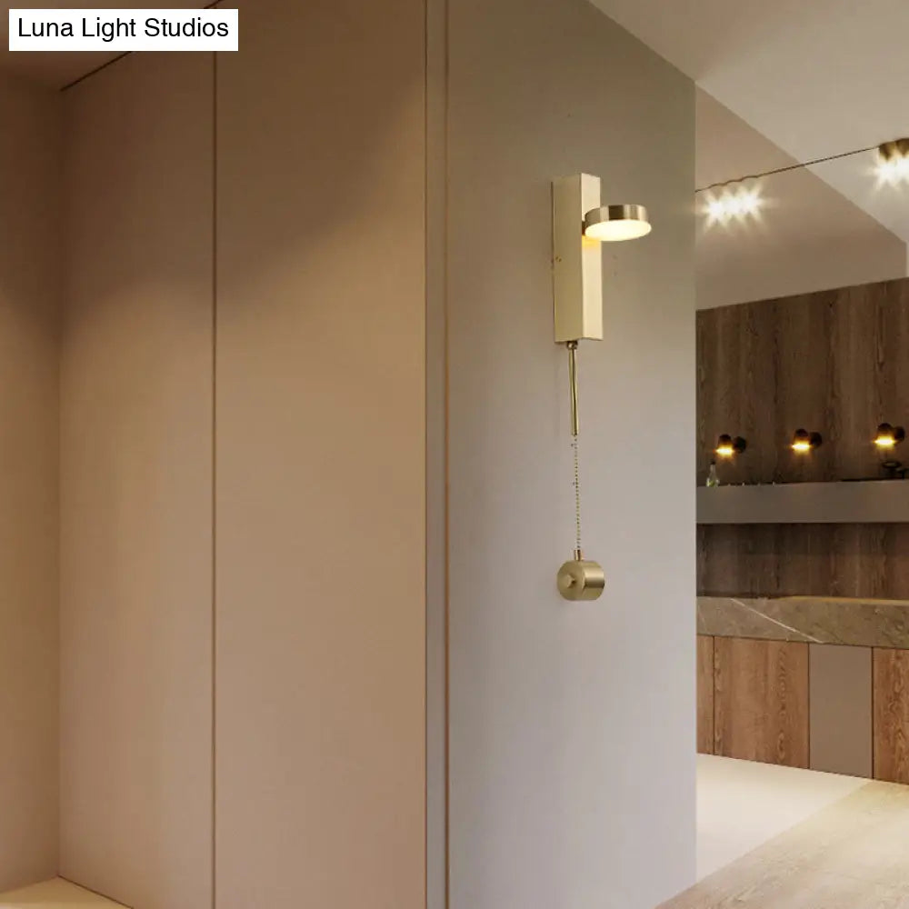 DecorBites™ Minimalist L-Shaped LED Wall Sconce with Pull Chain for Living Room Lighting