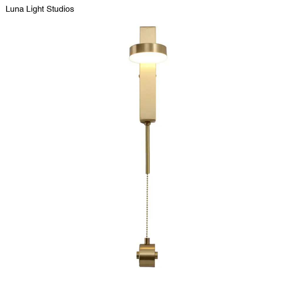 DecorBites™ Minimalist L-Shaped LED Wall Sconce with Pull Chain for Living Room Lighting