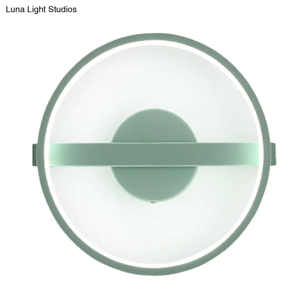 DecorBites™ Minimalist LED Acrylic Wall Lamp in Green - White/Warm Light, 12.5"/16.5" Dia