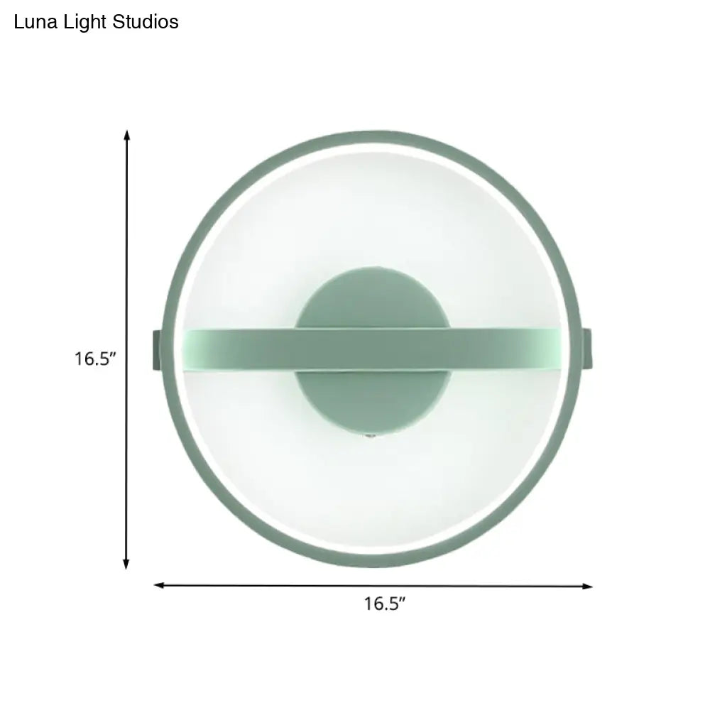 DecorBites™ Minimalist LED Acrylic Wall Lamp in Green - White/Warm Light, 12.5"/16.5" Dia