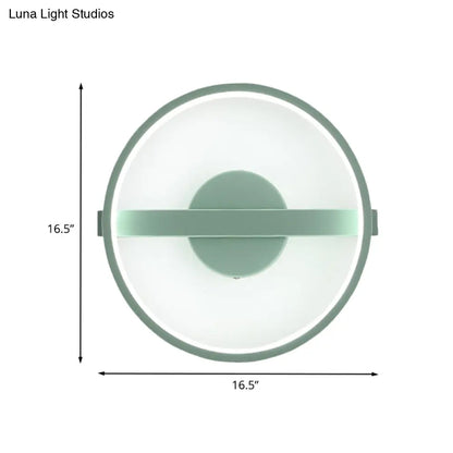 DecorBites™ Minimalist LED Acrylic Wall Lamp in Green - White/Warm Light, 12.5"/16.5" Dia