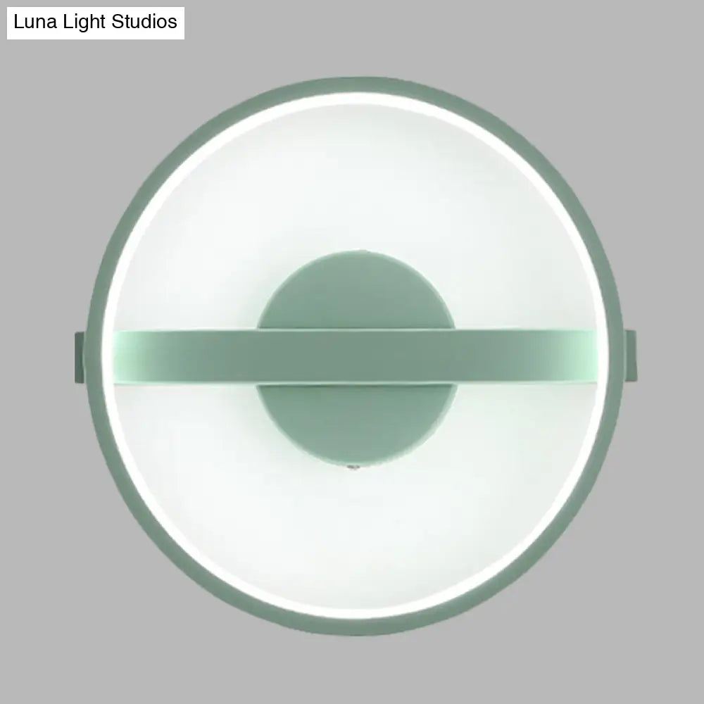 DecorBites™ Minimalist LED Acrylic Wall Lamp in Green - White/Warm Light, 12.5"/16.5" Dia