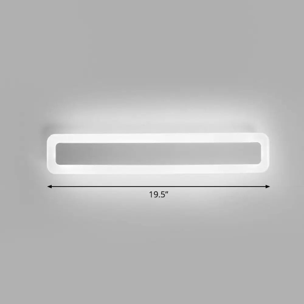 DecorBites™ Minimalist LED Bar Vanity Light for Bathroom - White Acrylic Wall Mount