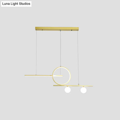 DecorBites™ Minimalist LED Island Ceiling Light with Globe Acrylic Shade for Dining Room and Kitchen