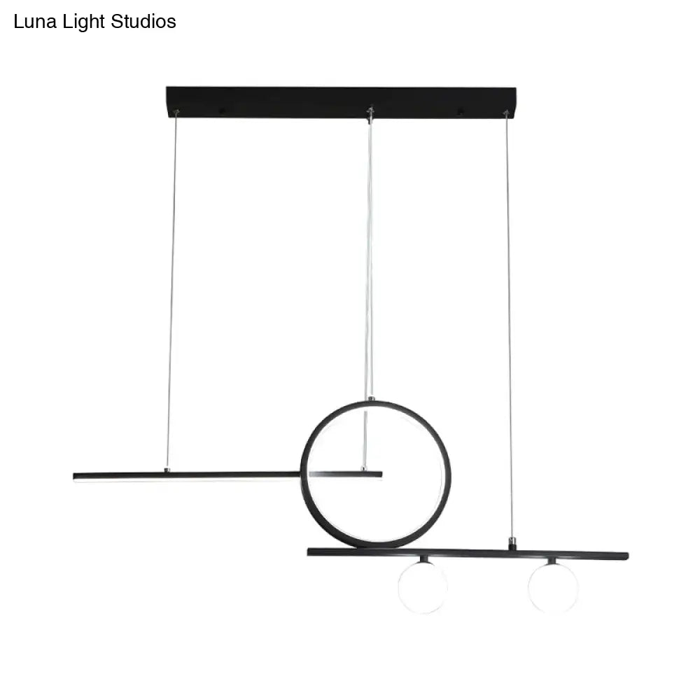 DecorBites™ Minimalist LED Island Ceiling Light with Globe Acrylic Shade for Dining Room and Kitchen