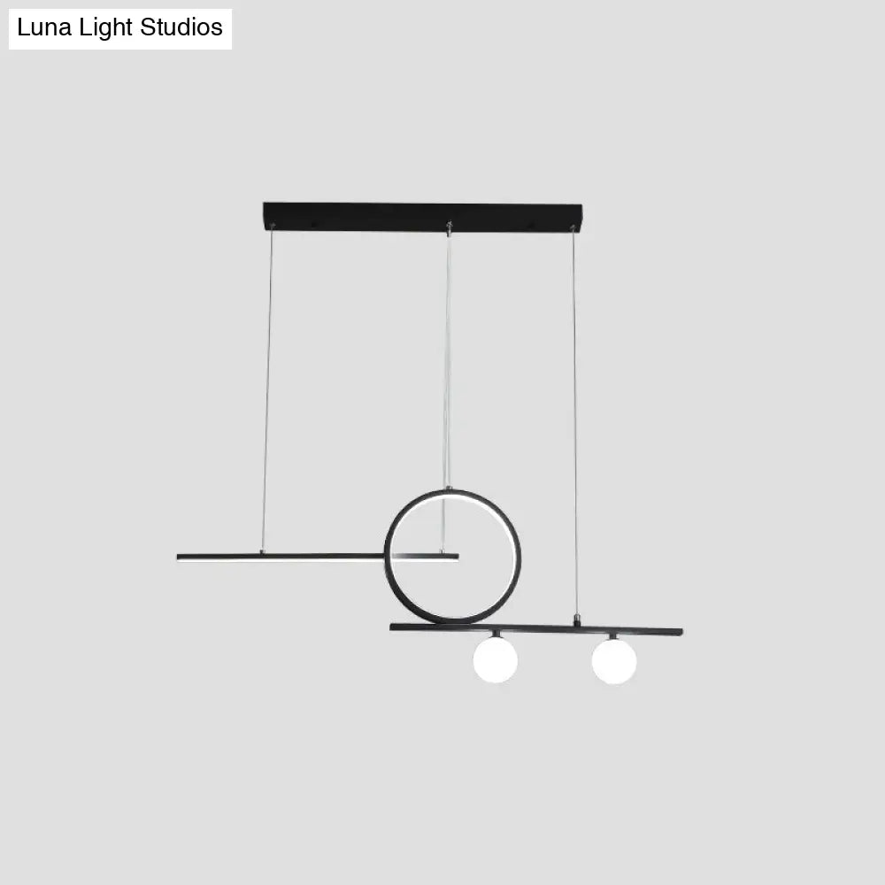 DecorBites™ Minimalist LED Island Ceiling Light with Globe Acrylic Shade for Dining Room and Kitchen