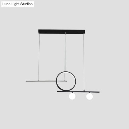 DecorBites™ Minimalist LED Island Ceiling Light with Globe Acrylic Shade for Dining Room and Kitchen