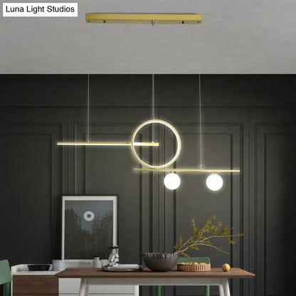 DecorBites™ Minimalist LED Island Ceiling Light with Globe Acrylic Shade for Dining Room and Kitchen