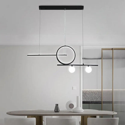 DecorBites™ Minimalist LED Island Ceiling Light with Globe Acrylic Shade for Dining Room and Kitchen