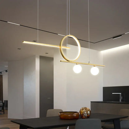 DecorBites™ Minimalist LED Island Ceiling Light with Globe Acrylic Shade for Dining Room and Kitchen