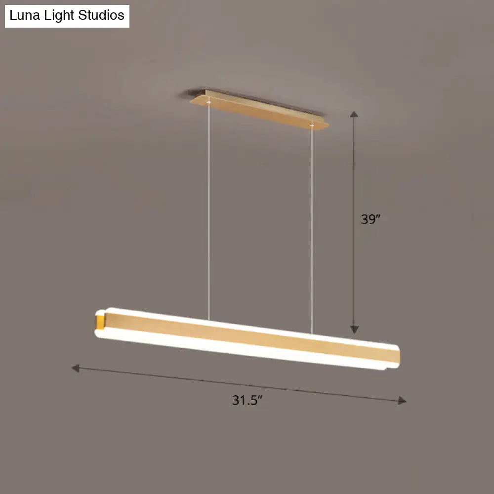 DecorBites™ Minimalist LED Island Pendant - Linear Acrylic Hanging Light for Dining Room