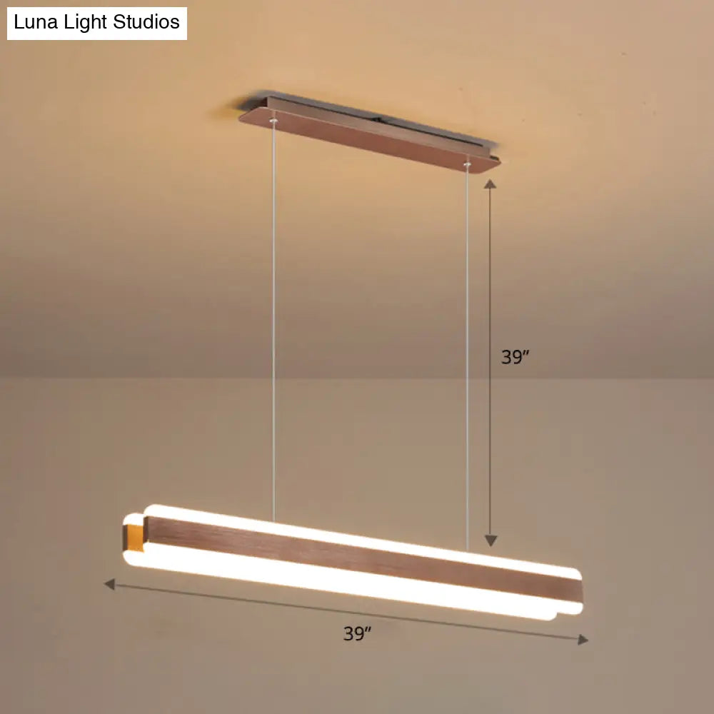 DecorBites™ Minimalist LED Island Pendant - Linear Acrylic Hanging Light for Dining Room