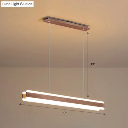 DecorBites™ Minimalist LED Island Pendant - Linear Acrylic Hanging Light for Dining Room