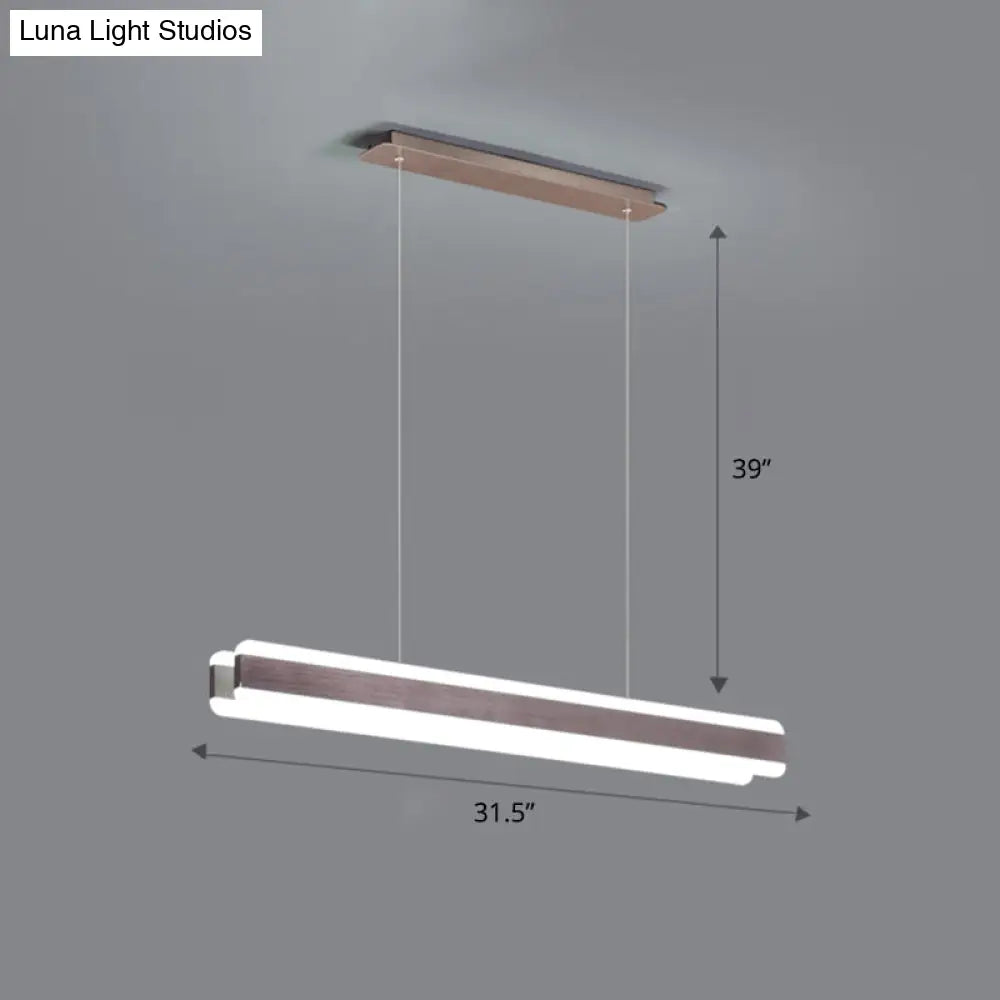 DecorBites™ Minimalist LED Island Pendant - Linear Acrylic Hanging Light for Dining Room