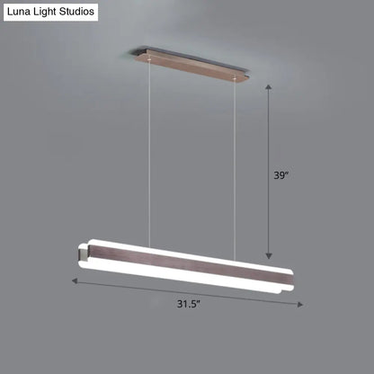 DecorBites™ Minimalist LED Island Pendant - Linear Acrylic Hanging Light for Dining Room