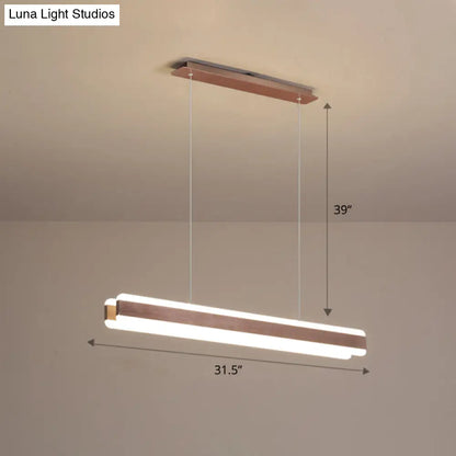 DecorBites™ Minimalist LED Island Pendant - Linear Acrylic Hanging Light for Dining Room
