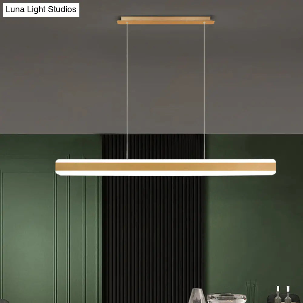 DecorBites™ Minimalist LED Island Pendant - Linear Acrylic Hanging Light for Dining Room