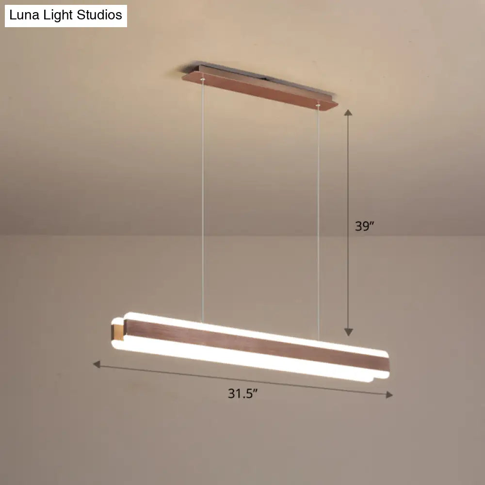 DecorBites™ Minimalist LED Island Pendant - Linear Acrylic Hanging Light for Dining Room