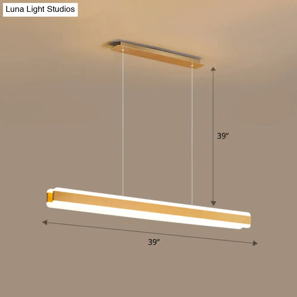 DecorBites™ Minimalist LED Island Pendant - Linear Acrylic Hanging Light for Dining Room