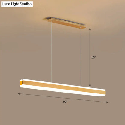 DecorBites™ Minimalist LED Island Pendant - Linear Acrylic Hanging Light for Dining Room