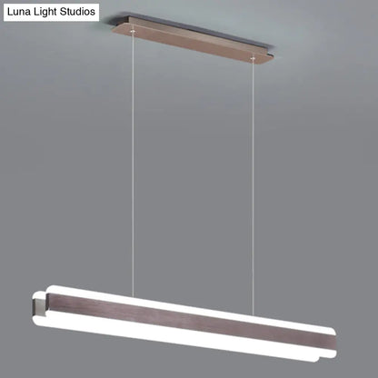 DecorBites™ Minimalist LED Island Pendant - Linear Acrylic Hanging Light for Dining Room
