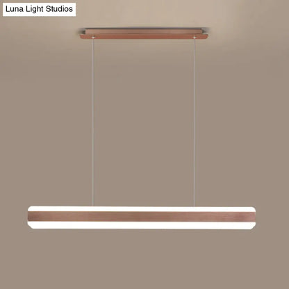 DecorBites™ Minimalist LED Island Pendant - Linear Acrylic Hanging Light for Dining Room