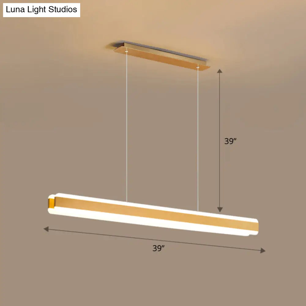 DecorBites™ Minimalist LED Island Pendant - Linear Acrylic Hanging Light for Dining Room