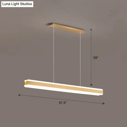 DecorBites™ Minimalist LED Island Pendant - Linear Acrylic Hanging Light for Dining Room