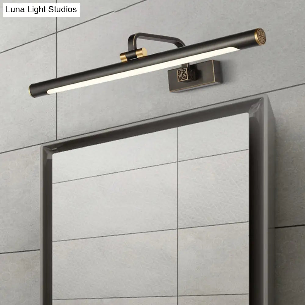 DecorBites™ Minimalist LED Metallic Wall Light for Bathroom Vanity Mirror - Black Tubular Design