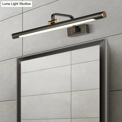 DecorBites™ Minimalist LED Metallic Wall Light for Bathroom Vanity Mirror - Black Tubular Design