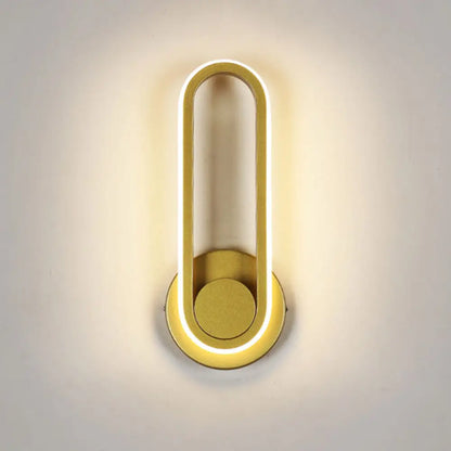DecorBites™ Minimalist LED Oval Wall Sconce Light for Living Room - Stylish Metal Mount Lighting