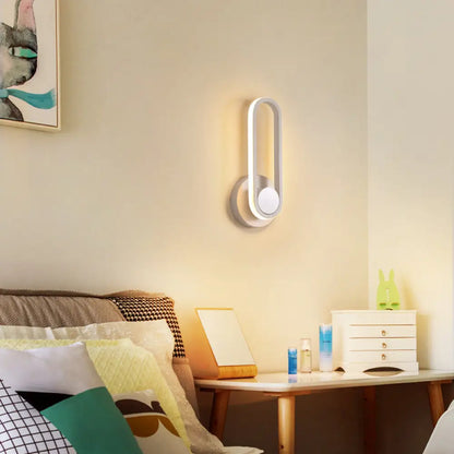 DecorBites™ Minimalist LED Oval Wall Sconce Light for Living Room - Stylish Metal Mount Lighting