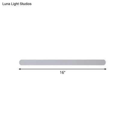 DecorBites™ Minimalist LED Vanity Mirror Light - Oblong Flush Wall Sconce in Warm/White Light, 16/23.5/31.5 Inch Length