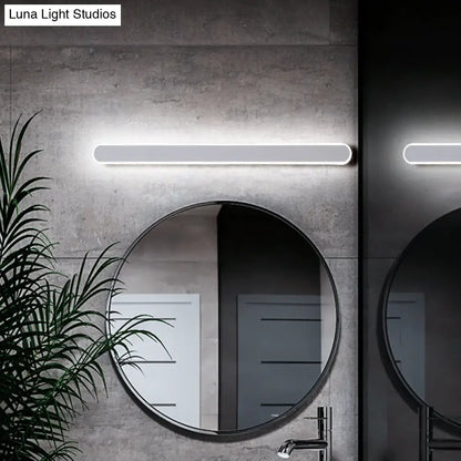 DecorBites™ Minimalist LED Vanity Mirror Light - Oblong Flush Wall Sconce in Warm/White Light, 16/23.5/31.5 Inch Length