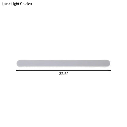 DecorBites™ Minimalist LED Vanity Mirror Light - Oblong Flush Wall Sconce in Warm/White Light, 16/23.5/31.5 Inch Length