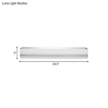 DecorBites™ Minimalist LED Vanity Wall Light with Ultra-Thin Acrylic Design - 9"/16.5" - Warm/White - Chrome Finish for Bathroom